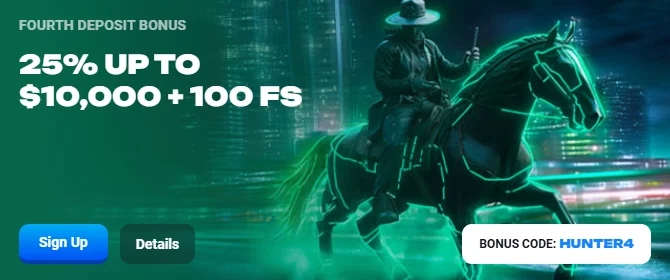 Lucky Hunter Casino Bonus on Fourth Deposit